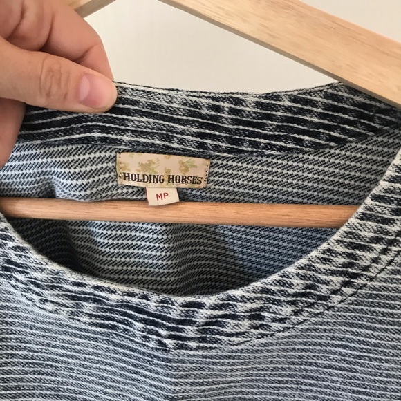 Holding Horses • Striped Denim Smock Dress - Picture 3 of 8